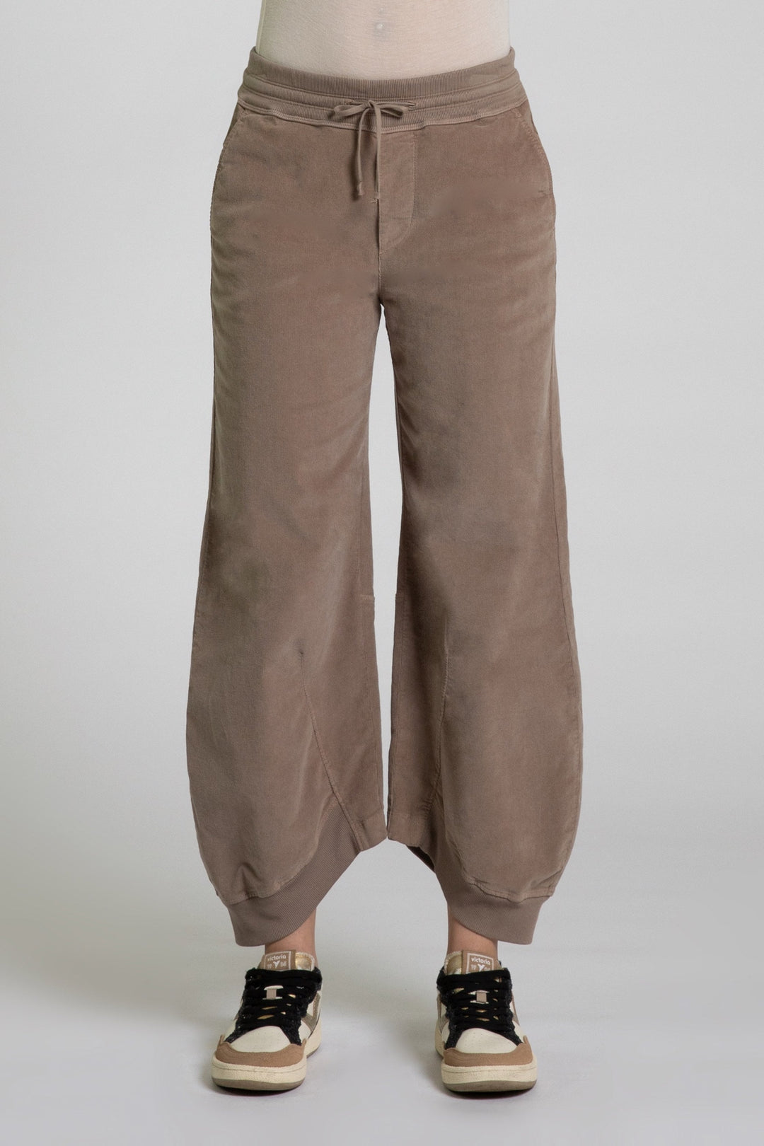 European Culture Pine Bark Brown Trousers 06BU--0038-1313, front view