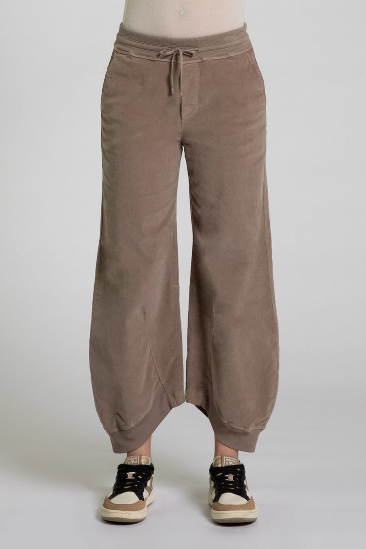 European Culture Pine Bark Brown Trousers 06BU--0038-1313, front view