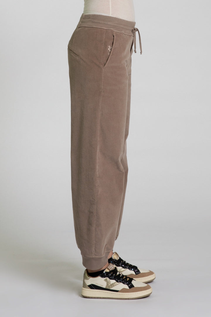 European Culture Pine Bark Brown Trousers 06BU--0038-1313, side view