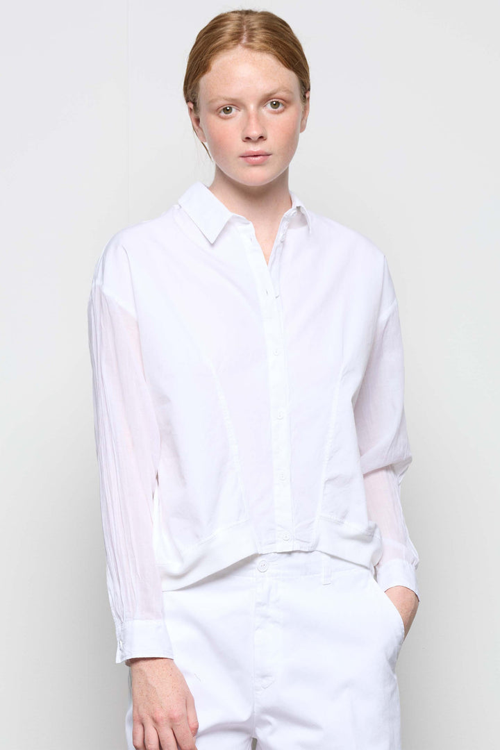 European Culture Shirt Long Sleeve White 67Q0-3183-0001 - Olivia Grace Fashion