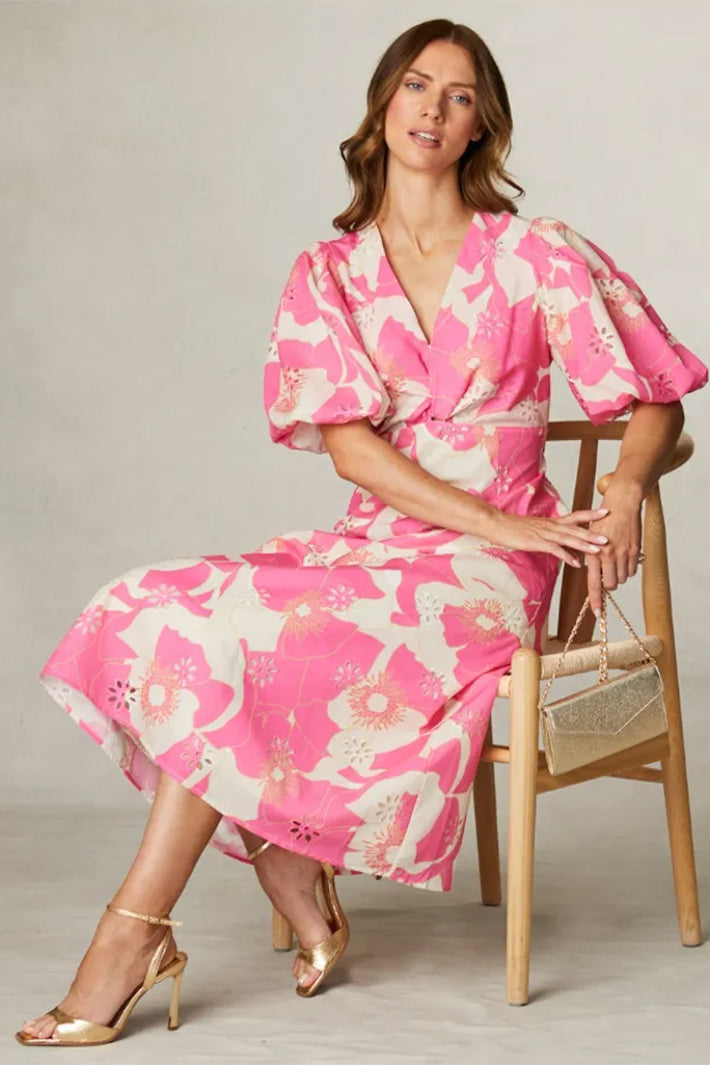 Fee G 839Y-128 Tiley Pink Multi Knot Front Dress