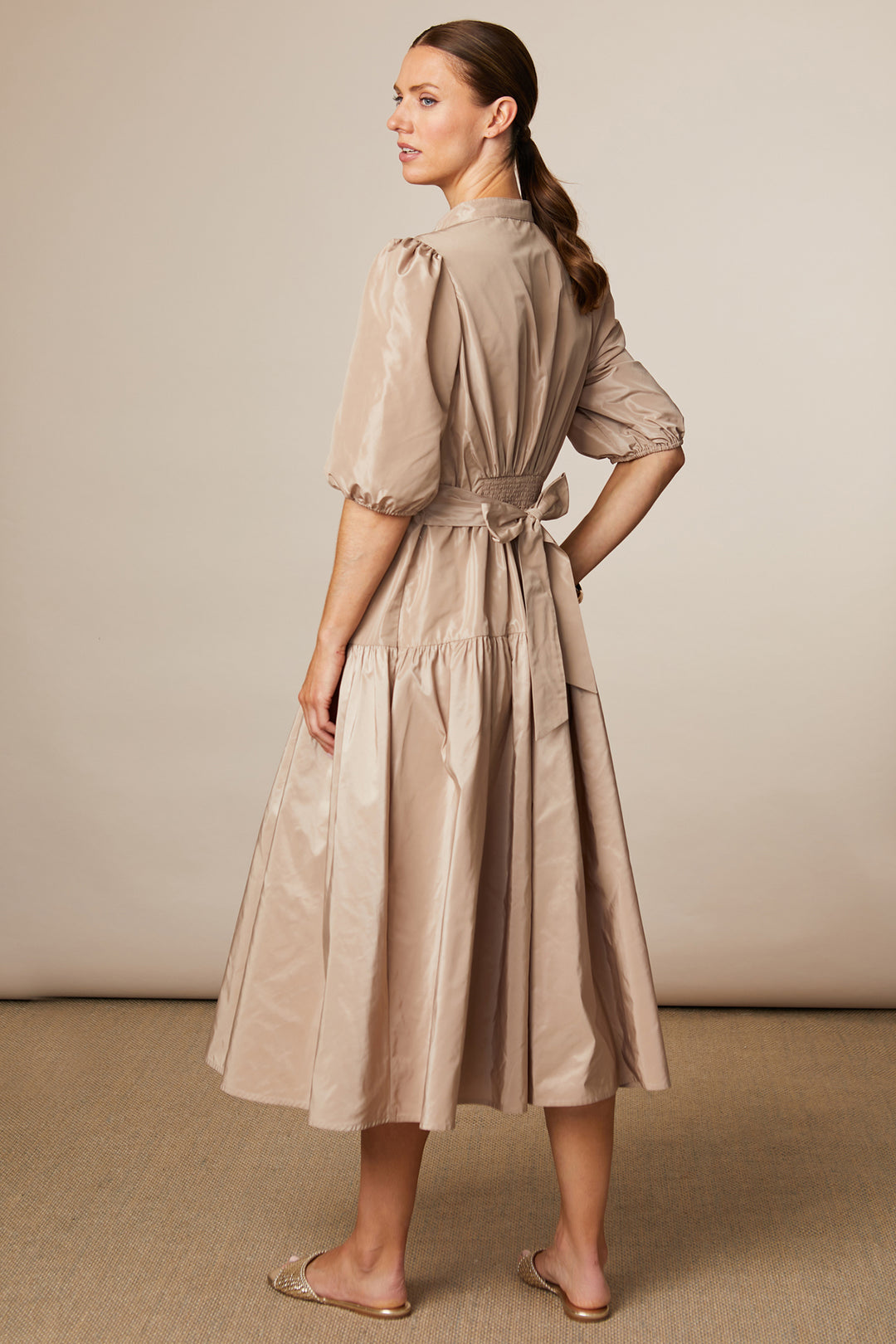 Fee G 870Y-51 Marley Biscuit Taffeta Tie Dress