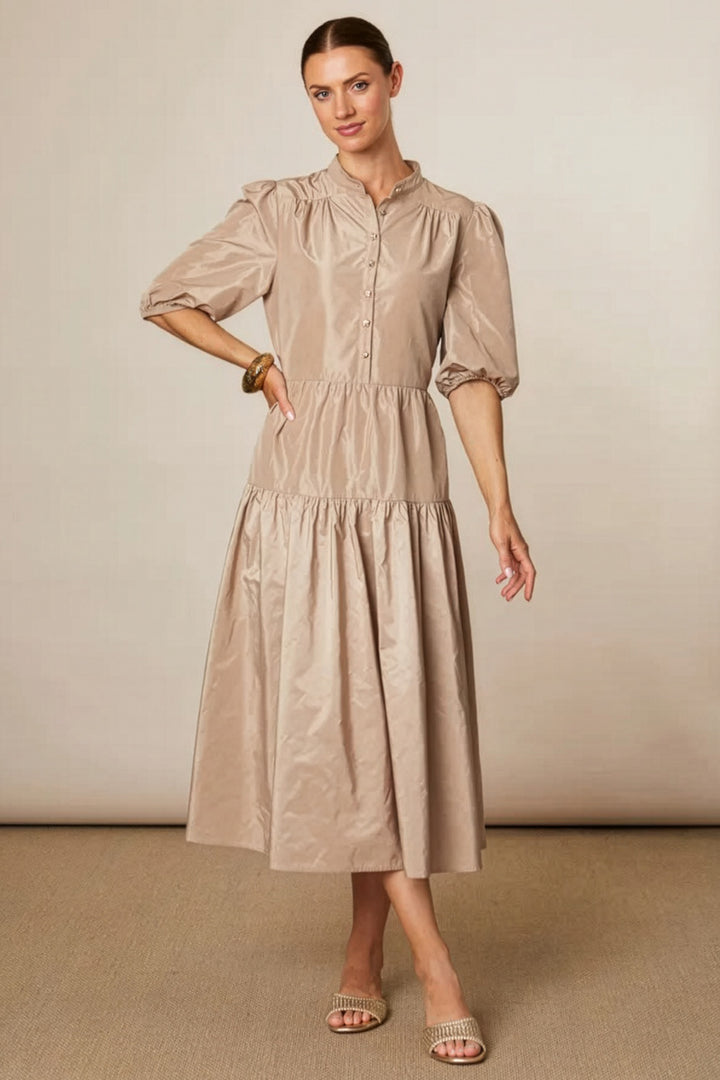 Fee G 870Y-51 Marley Biscuit Taffeta Tie Dress