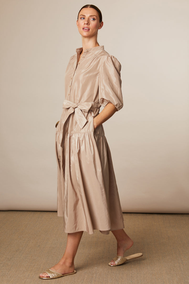 Fee G 870Y-51 Marley Biscuit Taffeta Tie Dress