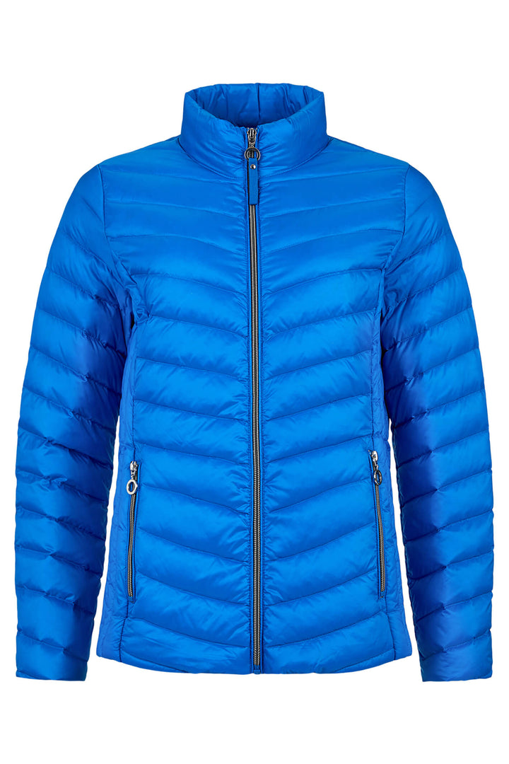 Frandsen 528-588-62 Blue Padded Jacket - Olivia Grace Fashion
