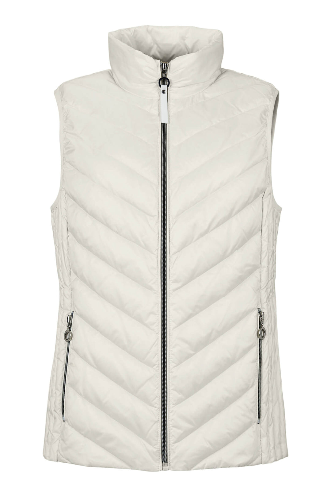 Frandsen 529-588-11 Off White Padded Gilet - Olivia Grace Fashion