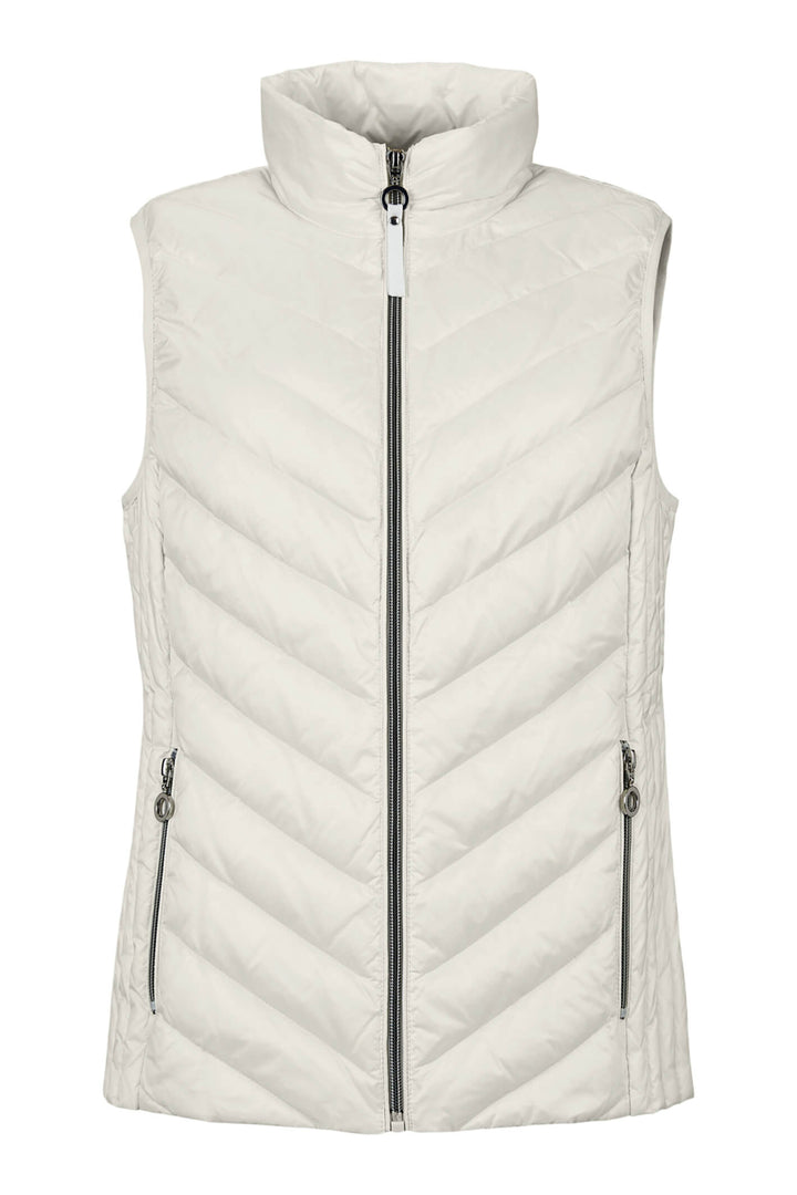 Frandsen 529-588-11 Off White Padded Gilet - Olivia Grace Fashion