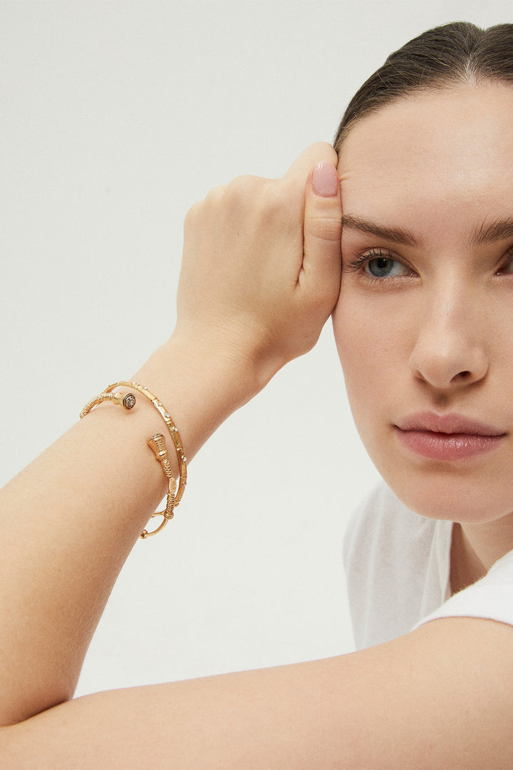 Gas Bijoux Bambini Gold Plated Bangle Bracelet 230 TU BBAMBINI/JONC/O/S