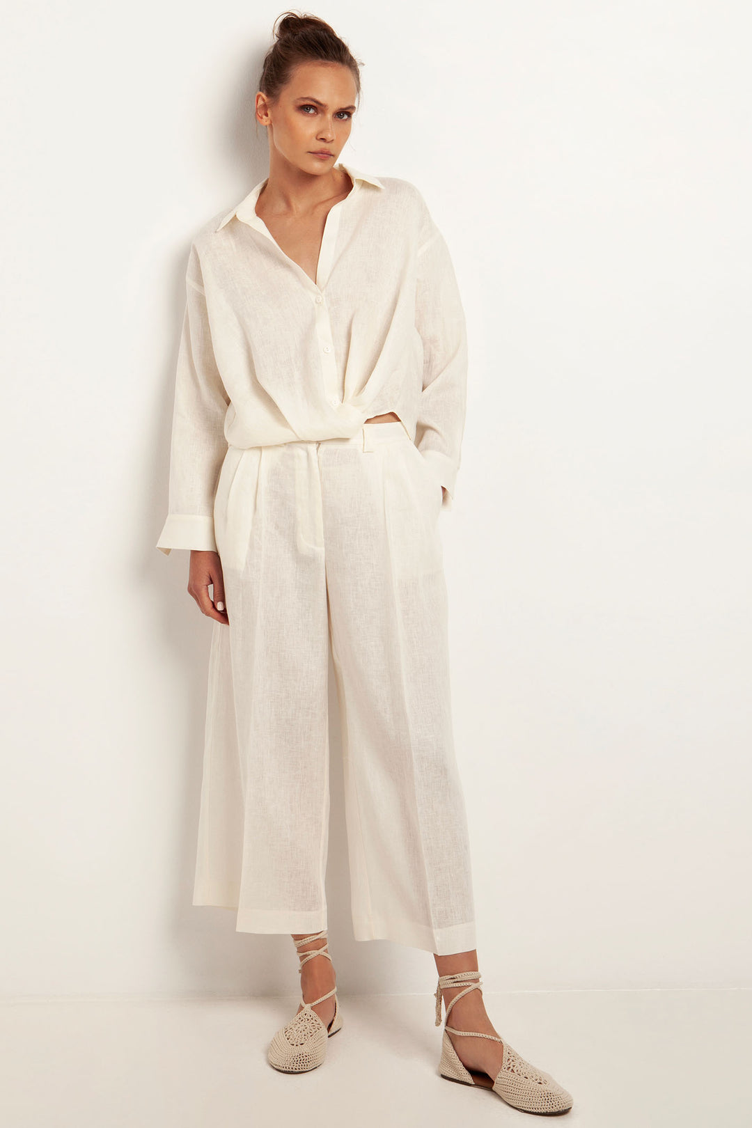 Olivia Wrap Blouse in Natural Olivia Wrap Blouse in Natural