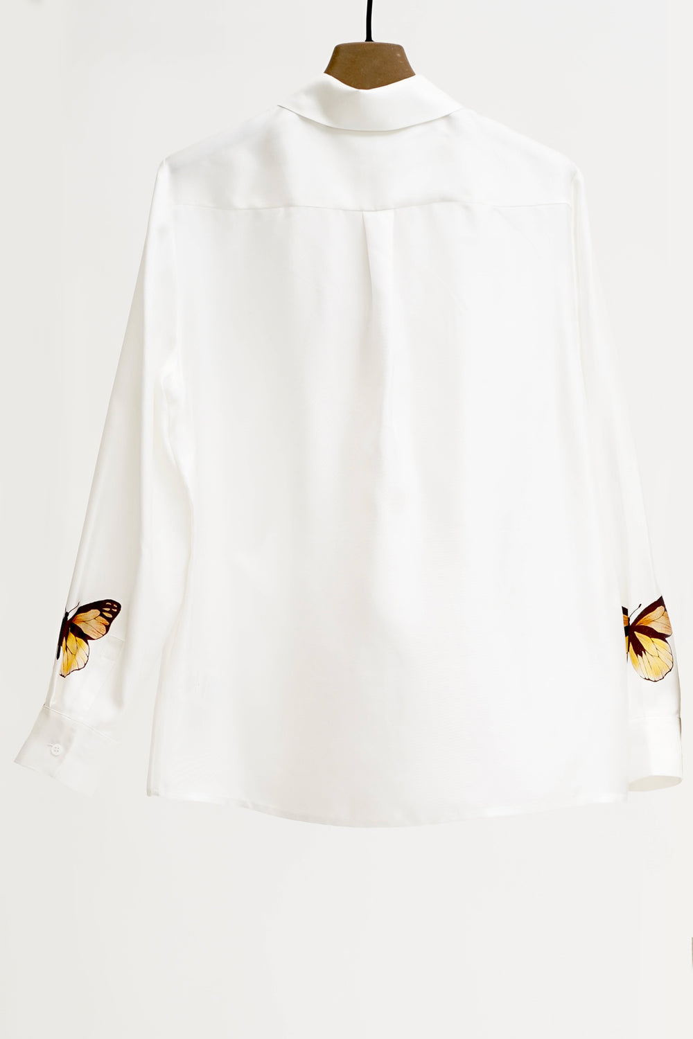 Herzen's Angelegenheit 25253-6190 Sunn Rust Butterfly Print Silk Blouse 253088 - Olivia Grace Fashion