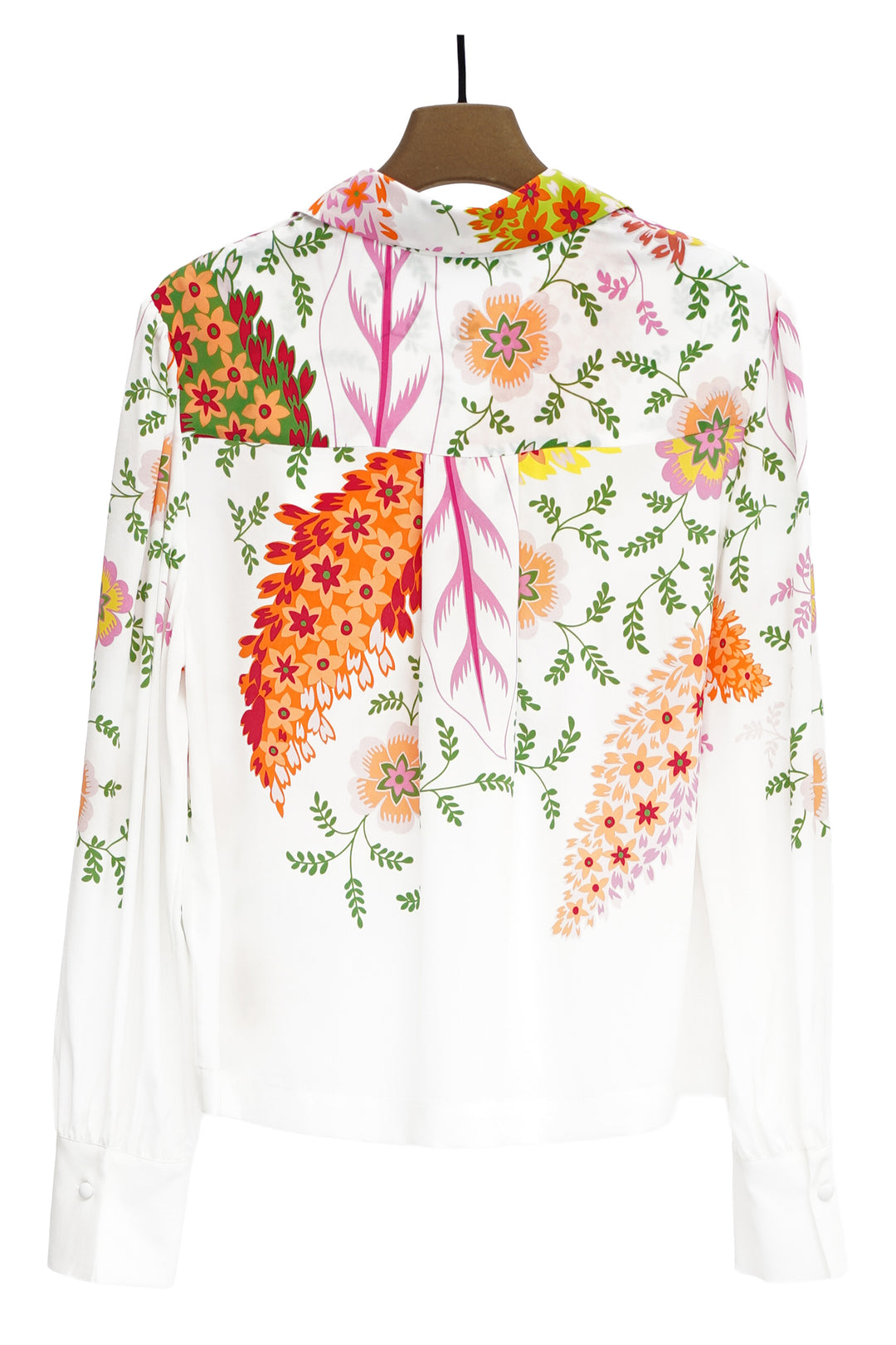 Herzen's Angelegenheit 25261-6077 Fuchsia Grape Multi Print Silk Blouse