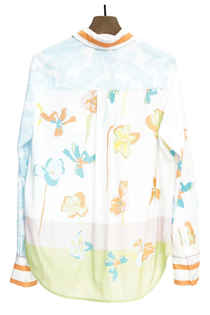 Herzen's Angelegenheit 25261-6212 Sap Green Pinky Multi Print Blouse