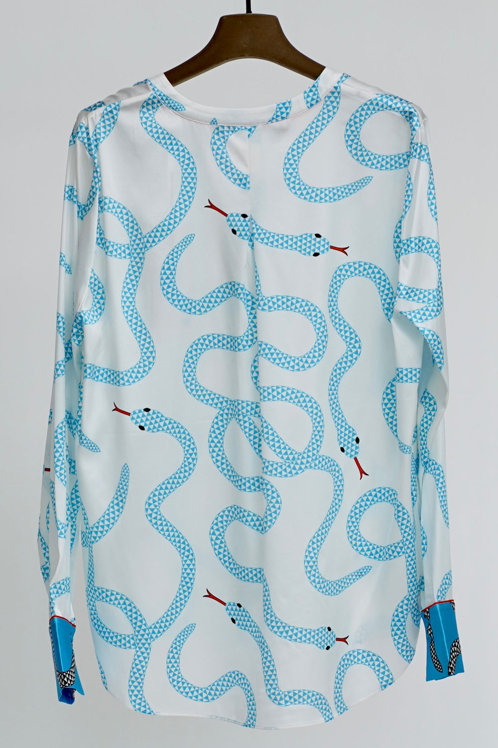 Herzen's Angelegenheit 6164-241-241033 Aquarius Snake Print Silk Blouse - Olivia Grace Fashion
