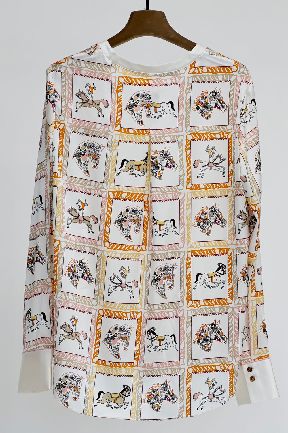 Herzen's Angelegenheit 6190-241-241060 Marigold Multi Print Silk Blouse - Olivia Grace Fashion