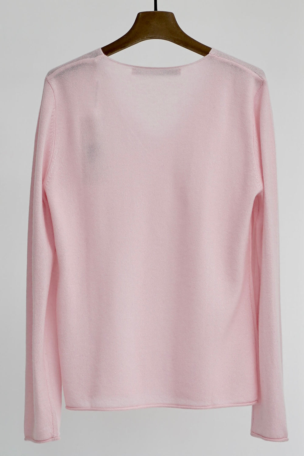 Herzen's Angelegenheit ES02-80233 105 Soft Pink V-Neck Cashmere Jumper - Olivia Grace Fashion