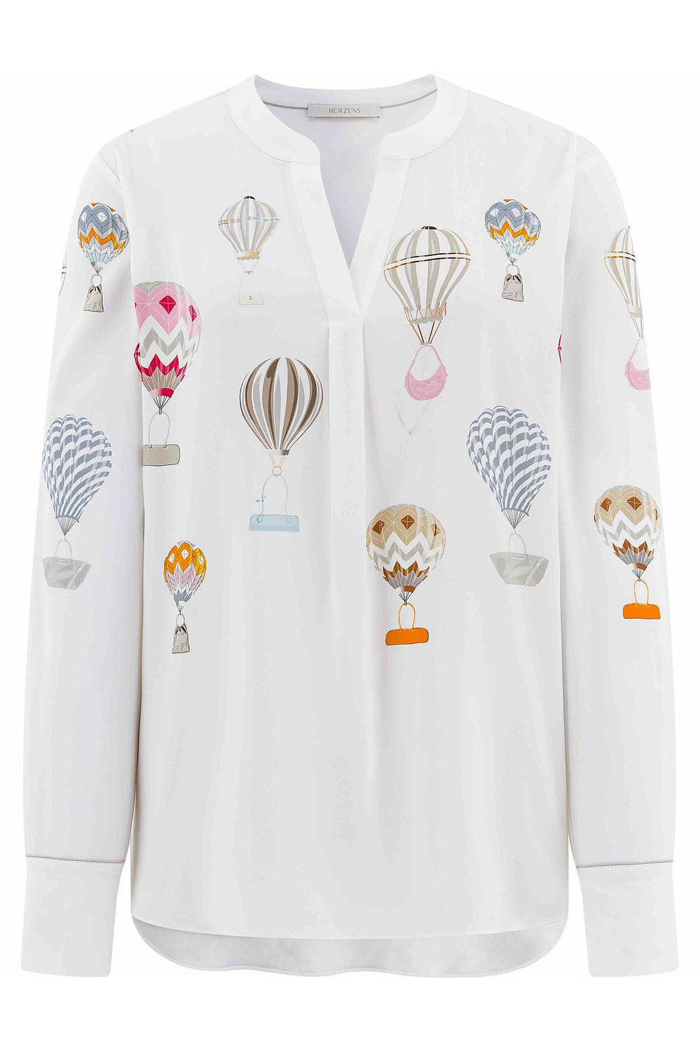 Herzens Grey Pink Multicolour Balloons Print Tunic 25263-6095 at Olivia Grace Fashion