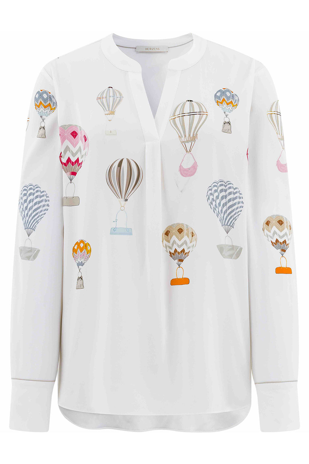 Herzens Grey Pink Multicolour Balloons Print Tunic 25263-6095 at Olivia Grace Fashion