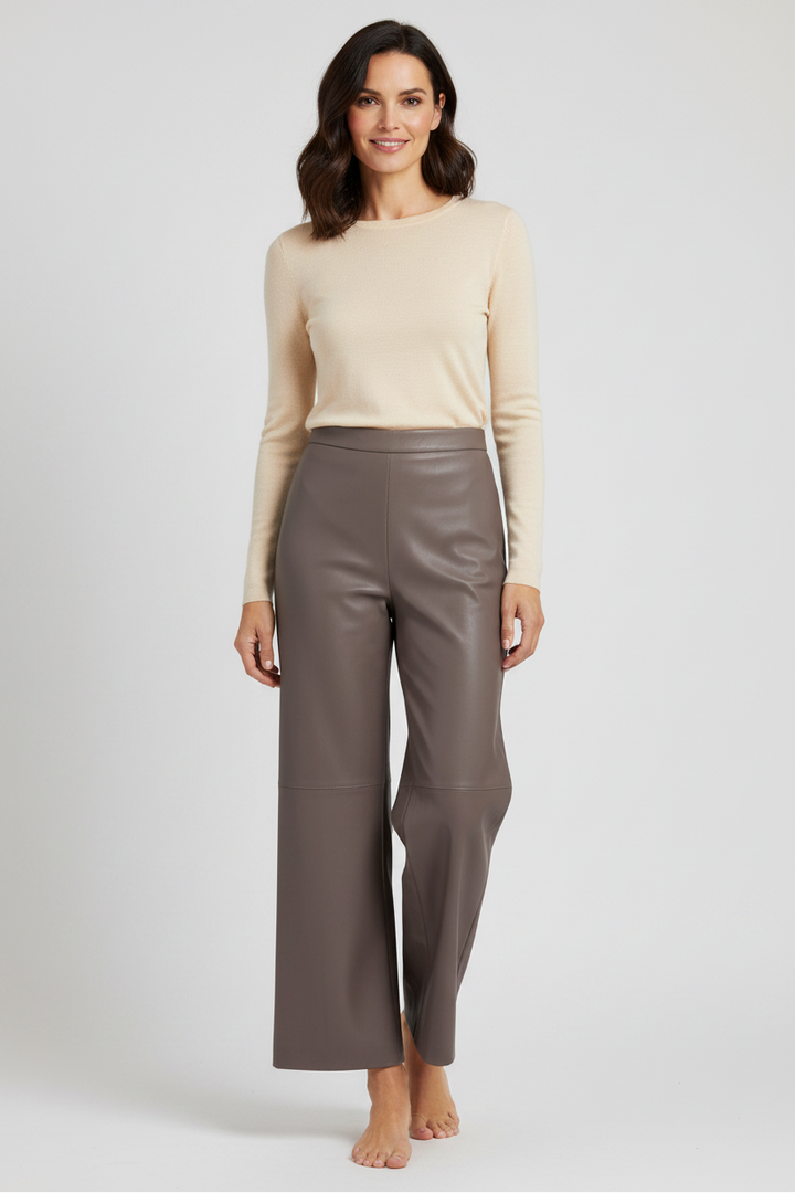 Herzens Hanna Falcon Faux Leather Trousers 25263-6900