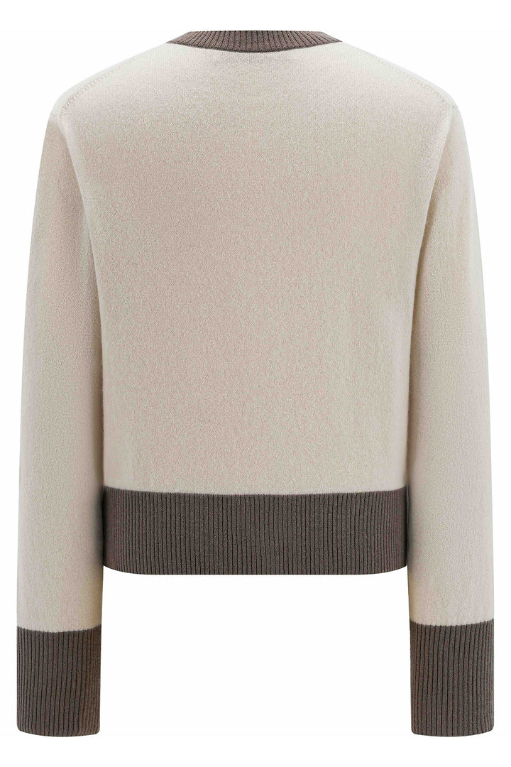 Herzens Karen Limestone Cashmere Cardigan 25263-1003 at Olivia Grace Fashion