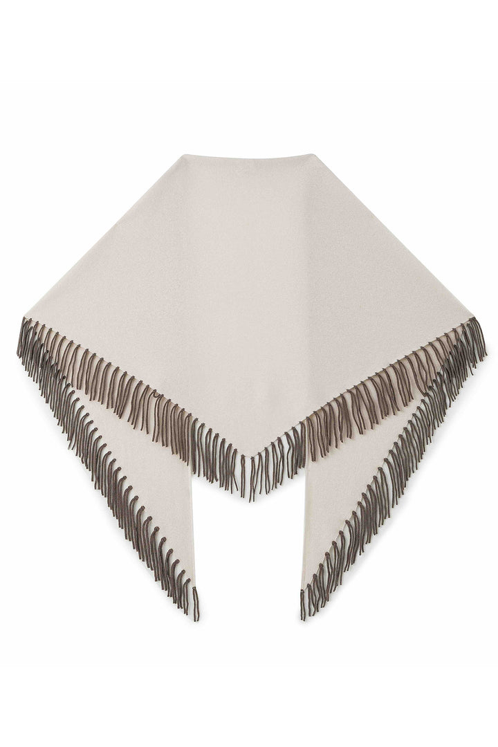 Herzens Mila Limestone Falcon Tassle Scarf Wrap 25263-5000 at Olivia Grace Fashion