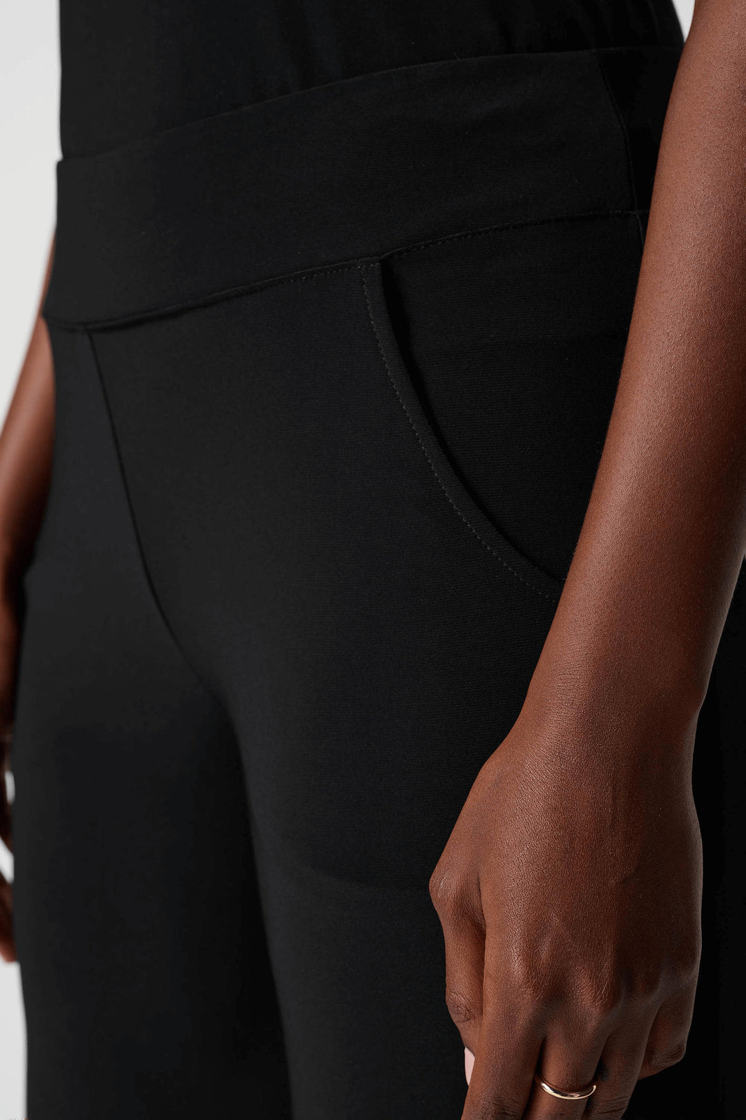 Joseph Ribkoff 161096 Black Pull-On Flared Trousers - Olivia Grace Fashion