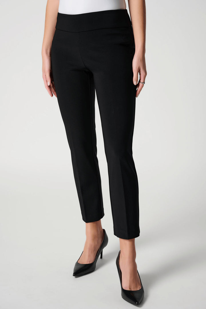 Joseph Ribkoff 181089 Black Pull-On Ankle Grazer Trousers - Olivia Grace Fashion