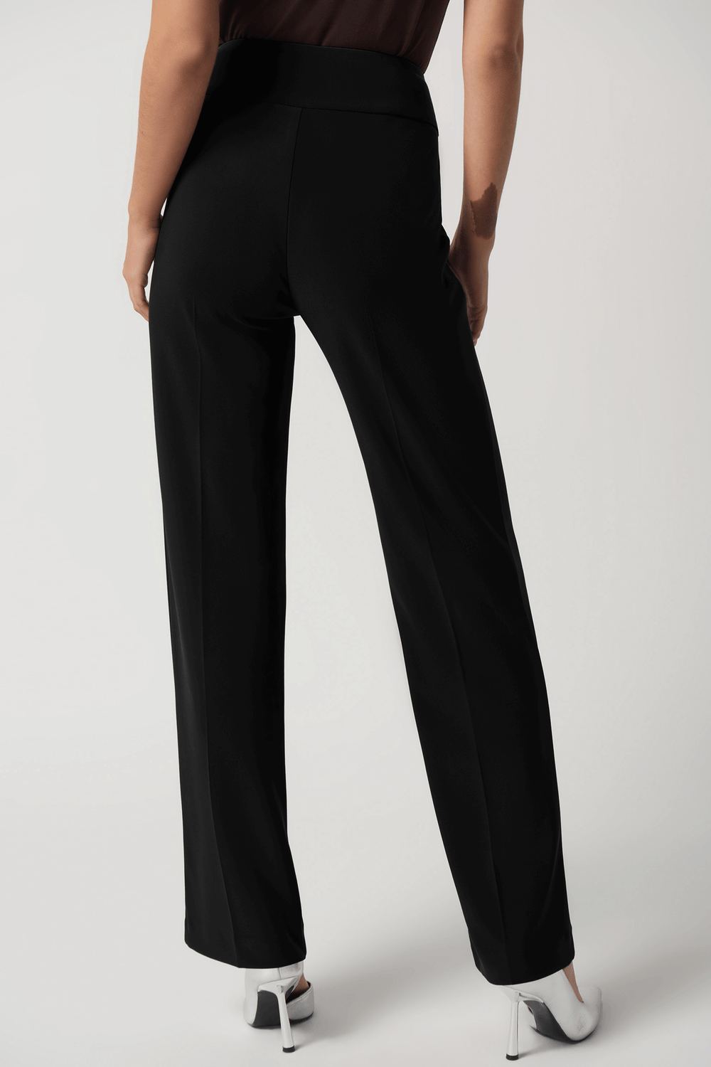 Joseph Ribkoff 233277 Black Wide Leg Pull-On Trousers - Olivia Grace Fashion