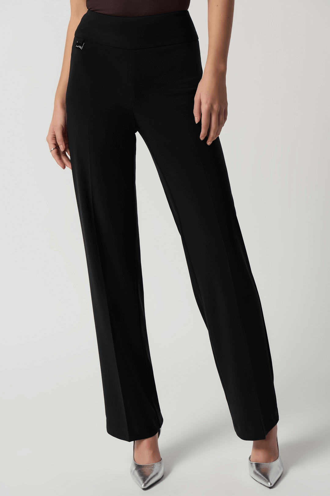 Joseph Ribkoff 233277 Black Wide Leg Pull On Trousers
