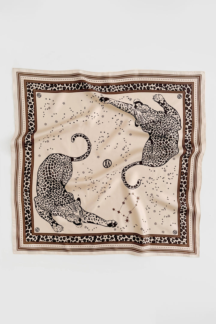 Le Scarf Silk Scarf Gemini Sand 65cm
