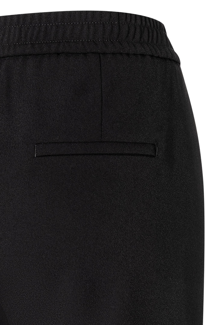 Mac 2177-00-0231L 090 Chiara Black Floating Crepe Trousers - Olivia Grace Fashion