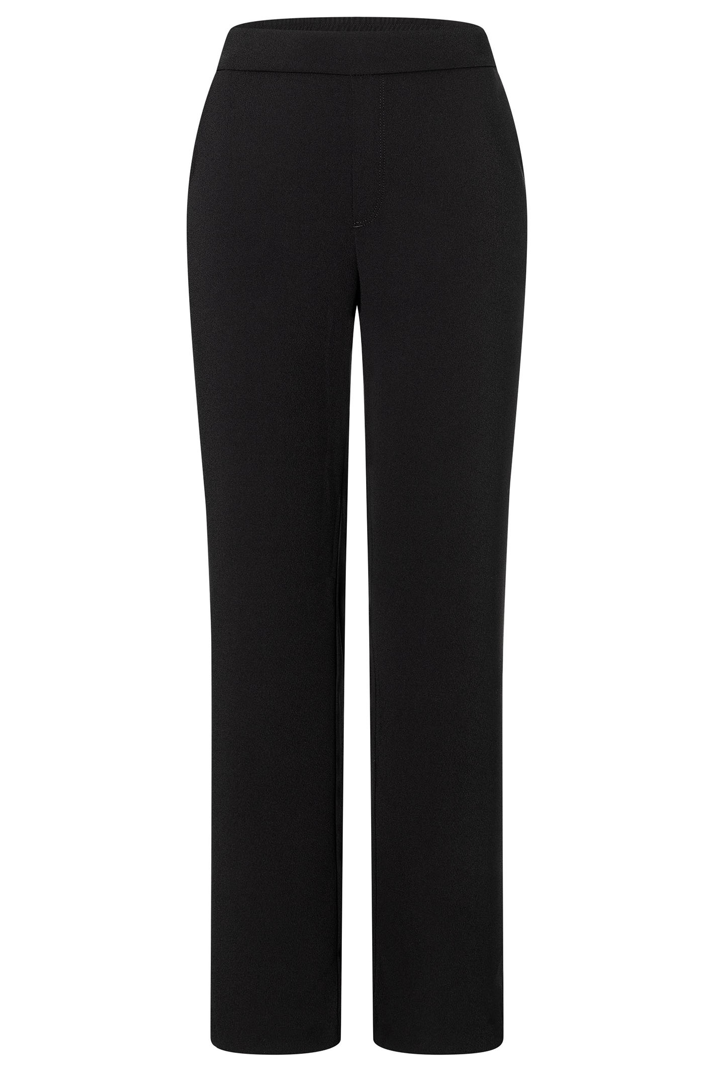 Mac 2177-00-0231L 090 Chiara Black Floating Crepe Trousers 30 Inch