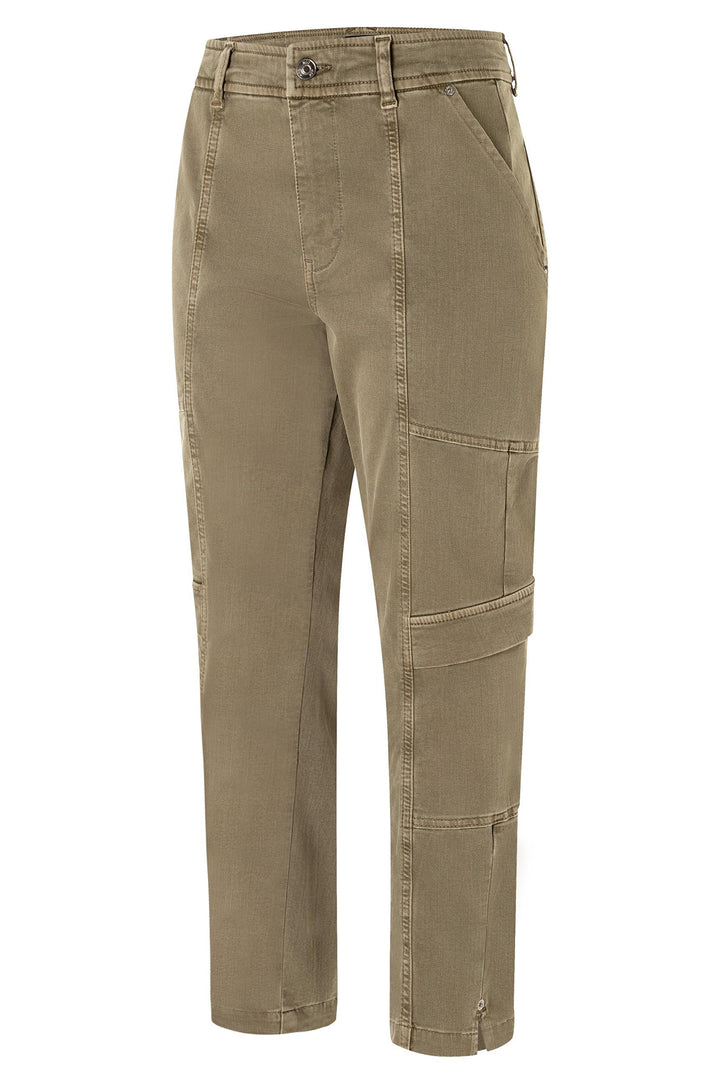 Mac 2229-00 0423 Ruby 2.3 Burnt Olive Antique Stretch Gabardine Cargo Trousers 663A