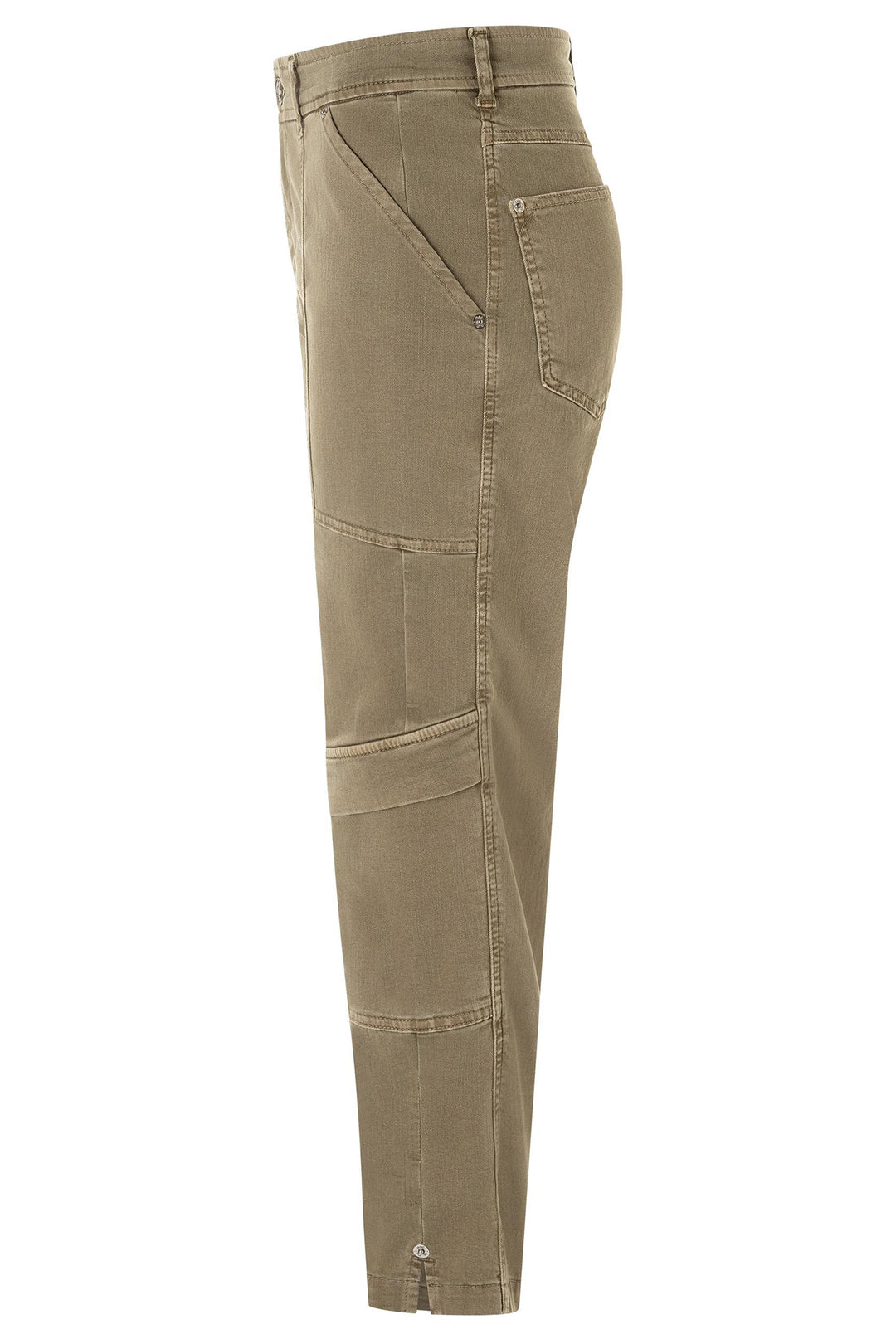 Mac 2229-00 0423 Ruby 2.3 Burnt Olive Antique Stretch Gabardine Cargo Trousers 663A