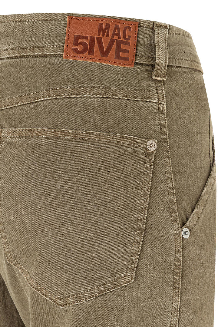 Mac 2229-00 0423 Ruby 2.3 Burnt Olive Antique Stretch Gabardine Cargo Trousers 663A