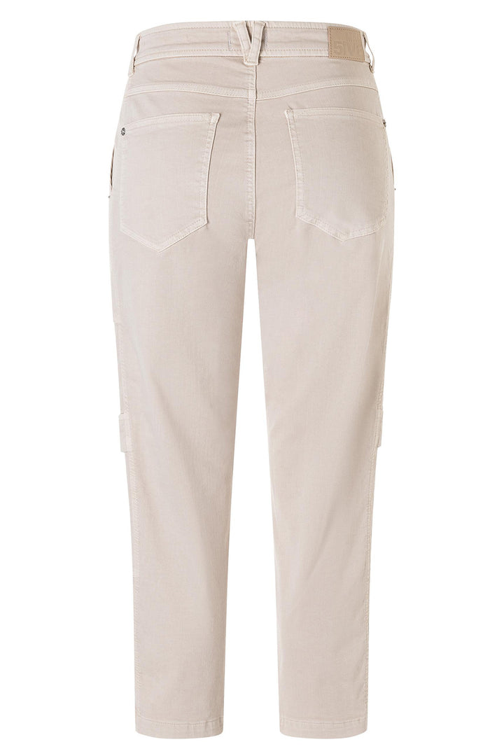 Mac 2229-00 0423 Ruby 2.3 Ivory Antique High Stretch Gabardine Cargo Trousers 208A