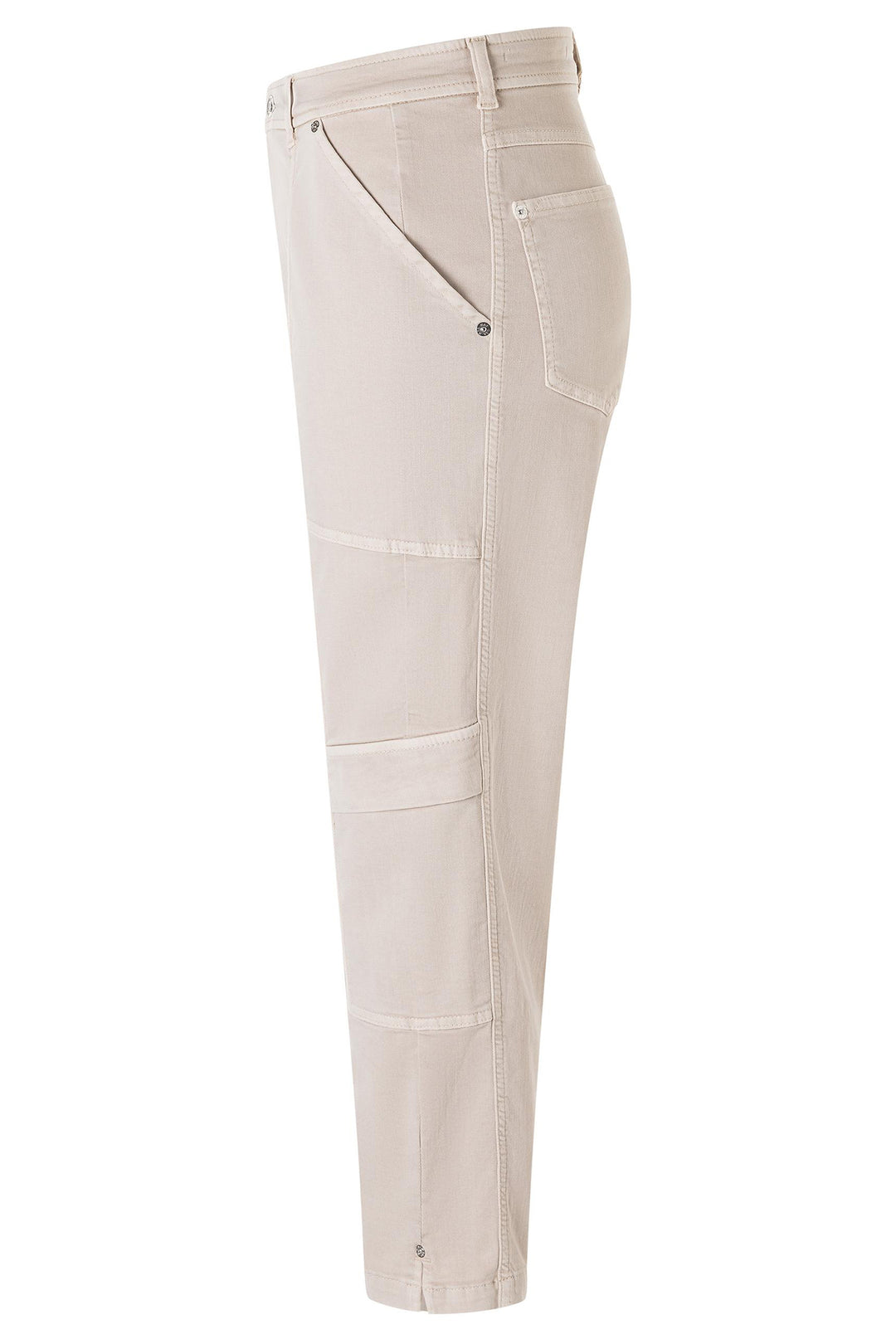 Mac 2229-00 0423 Ruby 2.3 Ivory Antique High Stretch Gabardine Cargo Trousers 208A