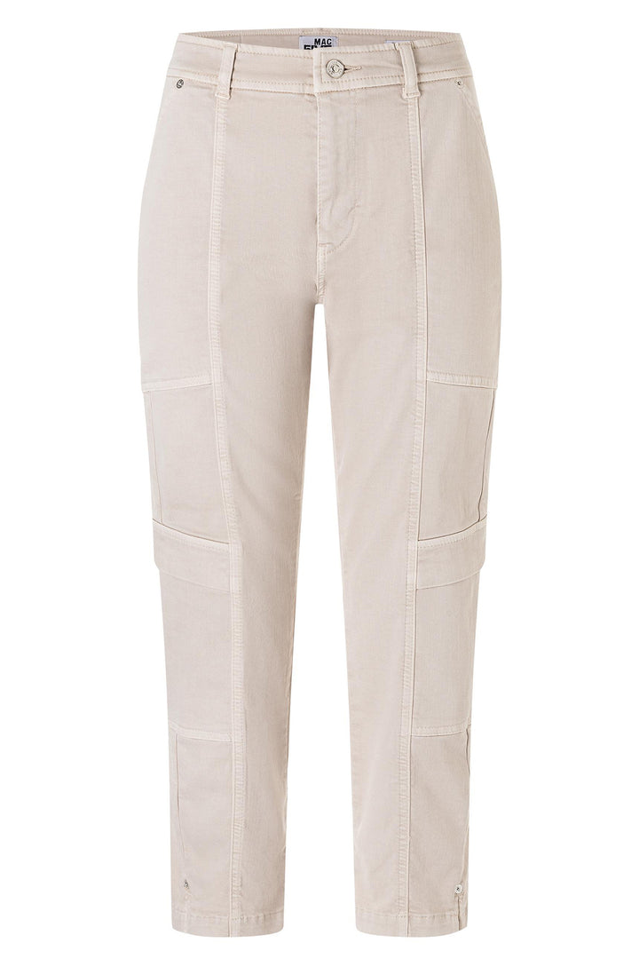 Mac 2229-00 0423 Ruby 2.3 Ivory Antique High Stretch Gabardine Cargo Trousers 208A