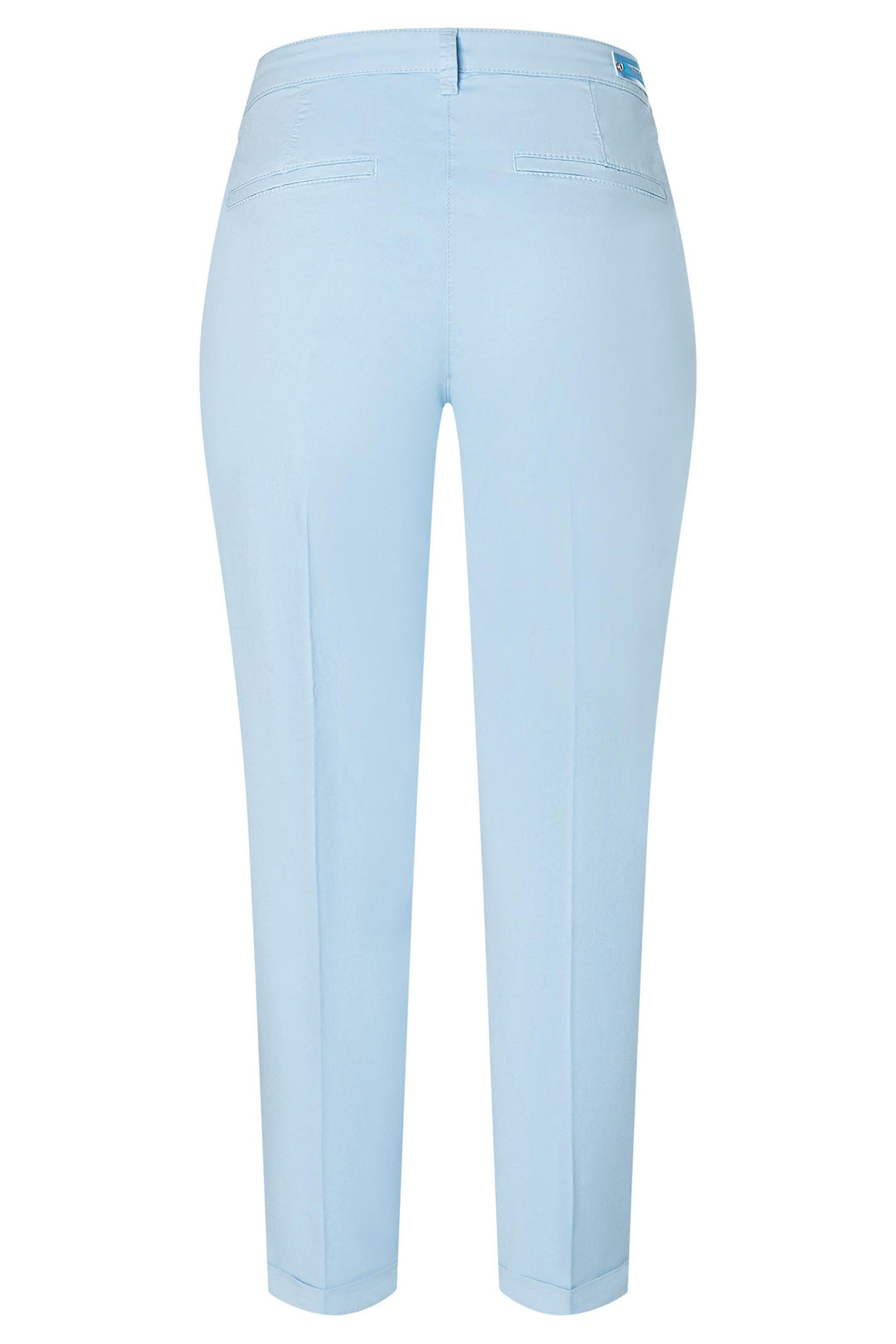 Mac 3075-00-0434L 171R Dusk Blue Stretch Gabardine Turn Up Chino Trousers - Olivia Grace Fashion