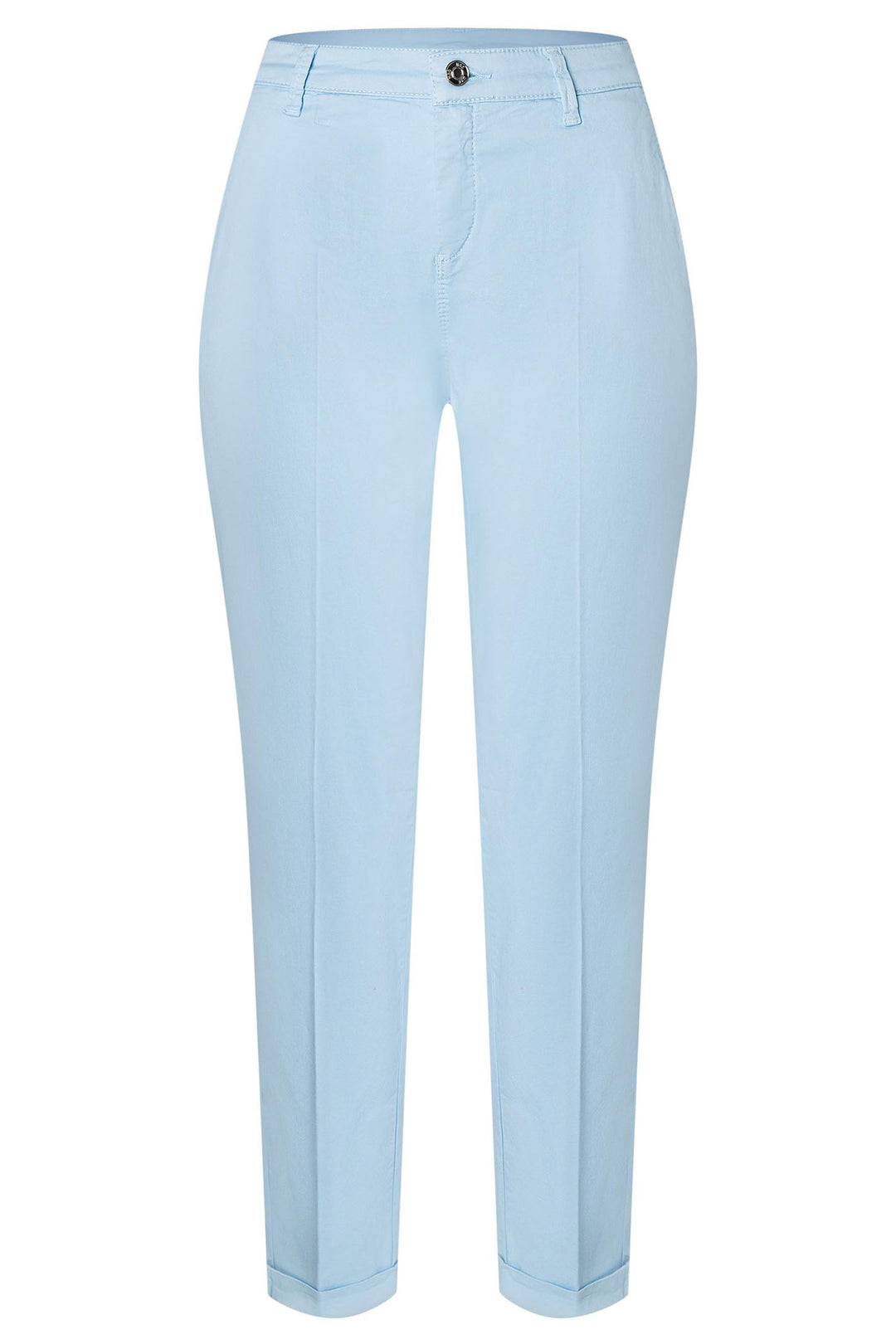 Mac 3075-00-0434L 171R Dusk Blue Stretch Gabardine Turn Up Chino Trousers - Olivia Grace Fashion