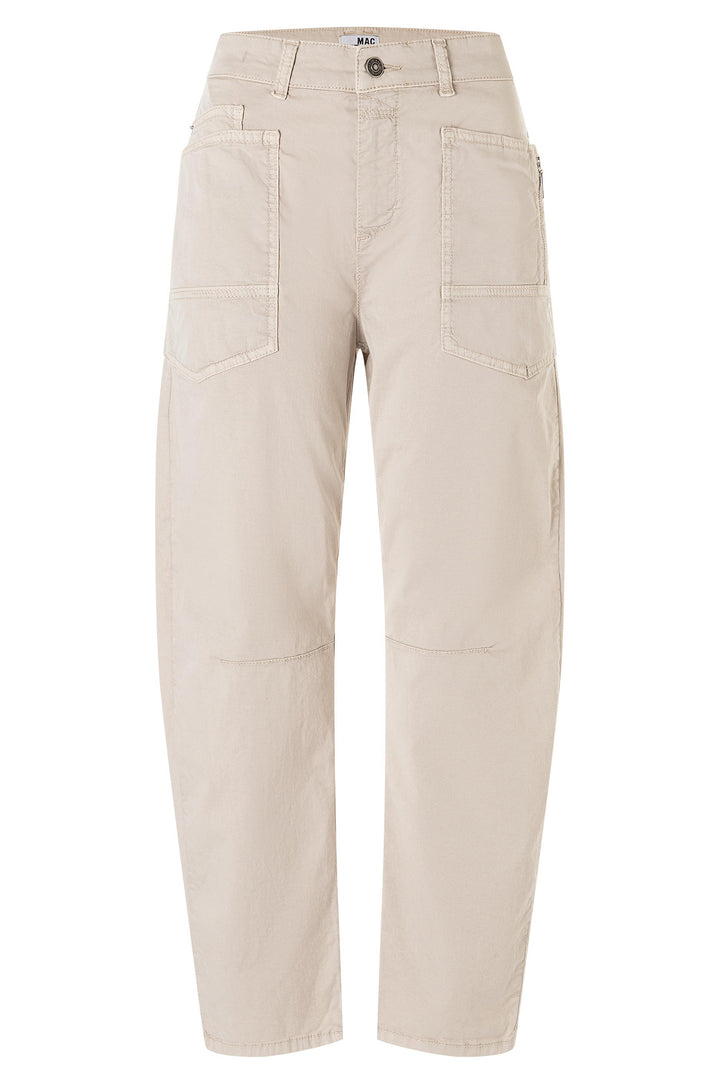 Mac 3112-00 0434 Baggy 2.3 Ivory Antique Stretch Gabardine Barrel Jeans 208A