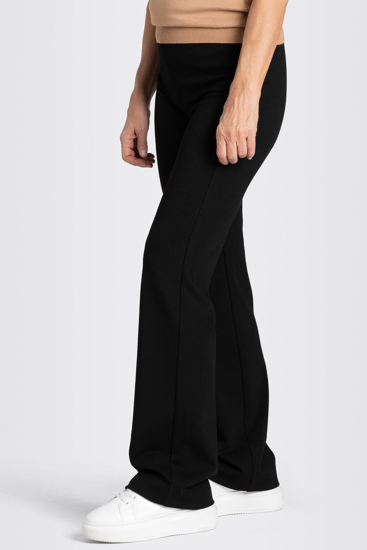 Mac 5219-00-0107 Flare Black Light Jersey Trousers 090 - Olivia Grace Fashion