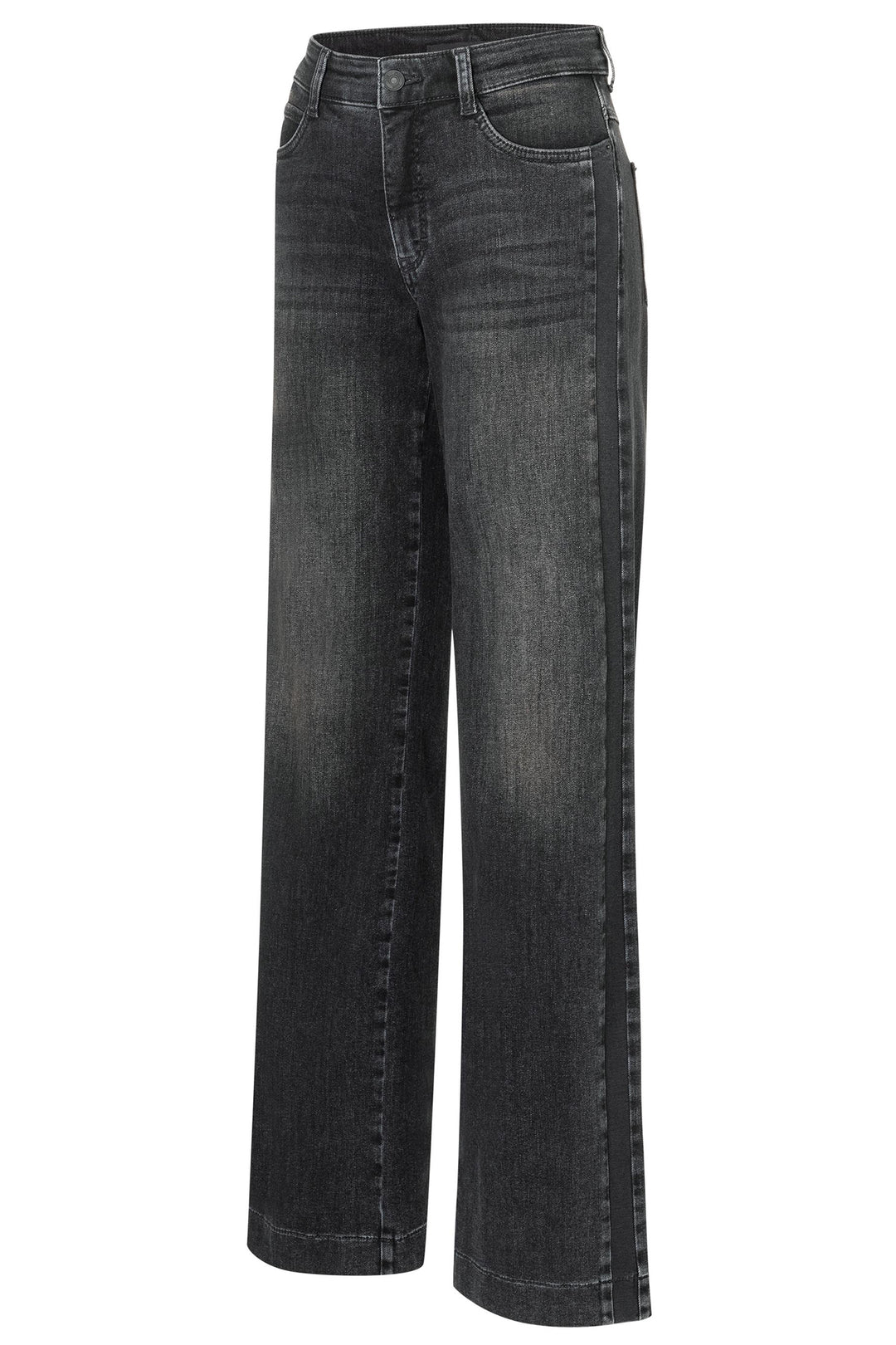 Mac 5285-90-0387L Wide Galon Black Authentic Stretch Denim D963