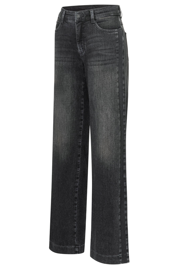 Mac 5285-90-0387L Wide Galon Black Authentic Stretch Denim D963