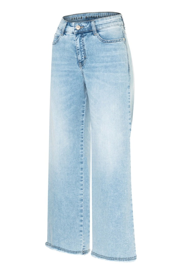 Mac 5438-90 0351L Dream Wide Light Azure Blue Cropped Jeans D237