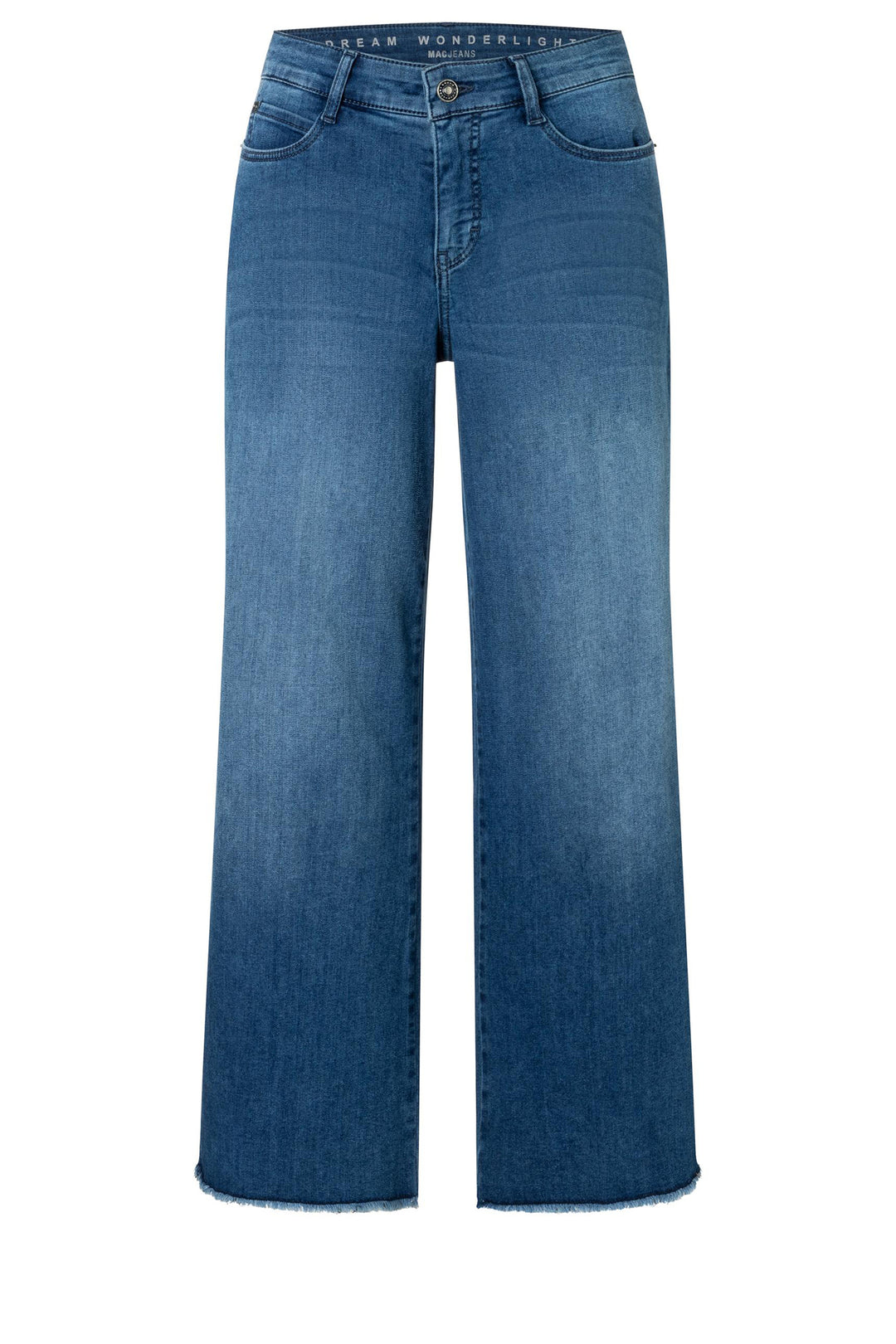 Blue jeans on a white background