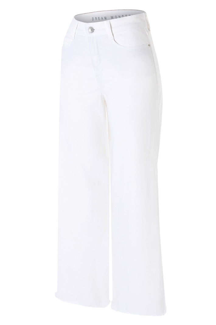 Mac 5438-90 0351L Dream Wide White Denim Cropped Jeans D010