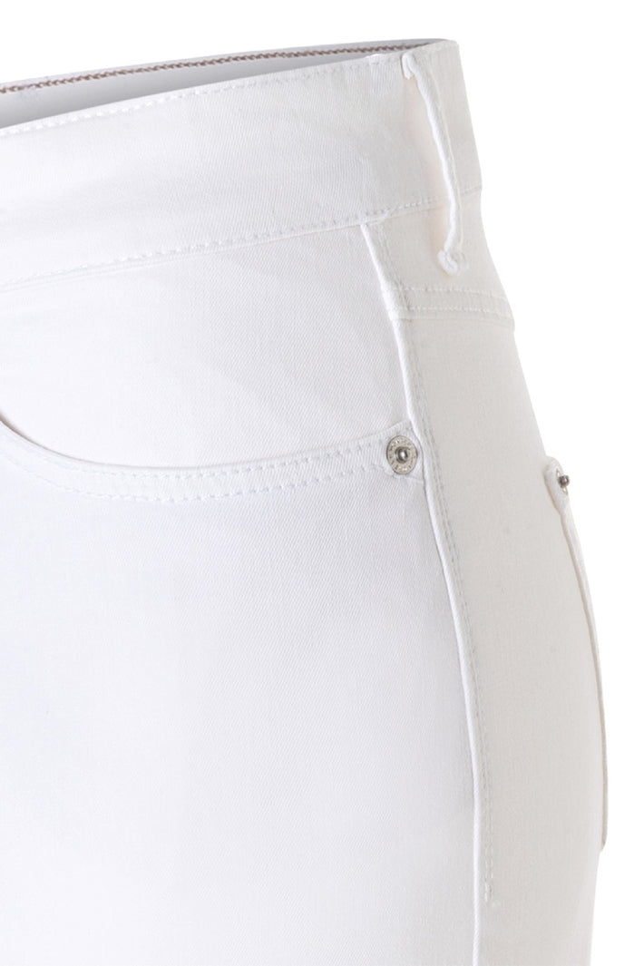 Mac 5438-90 0351L Dream Wide White Denim Cropped Jeans D010