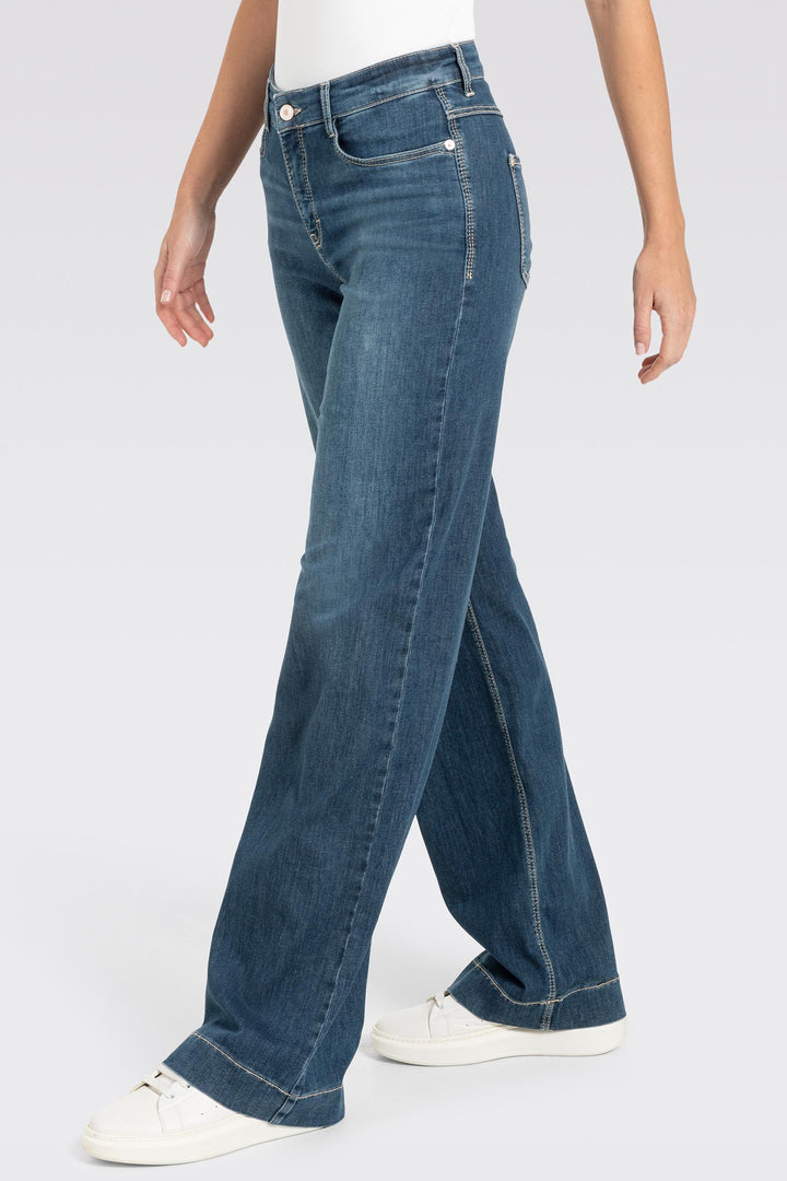 Mac 5441-90 0351L Dream Wide Authentic Dark Blue Light Denim Jeans D834