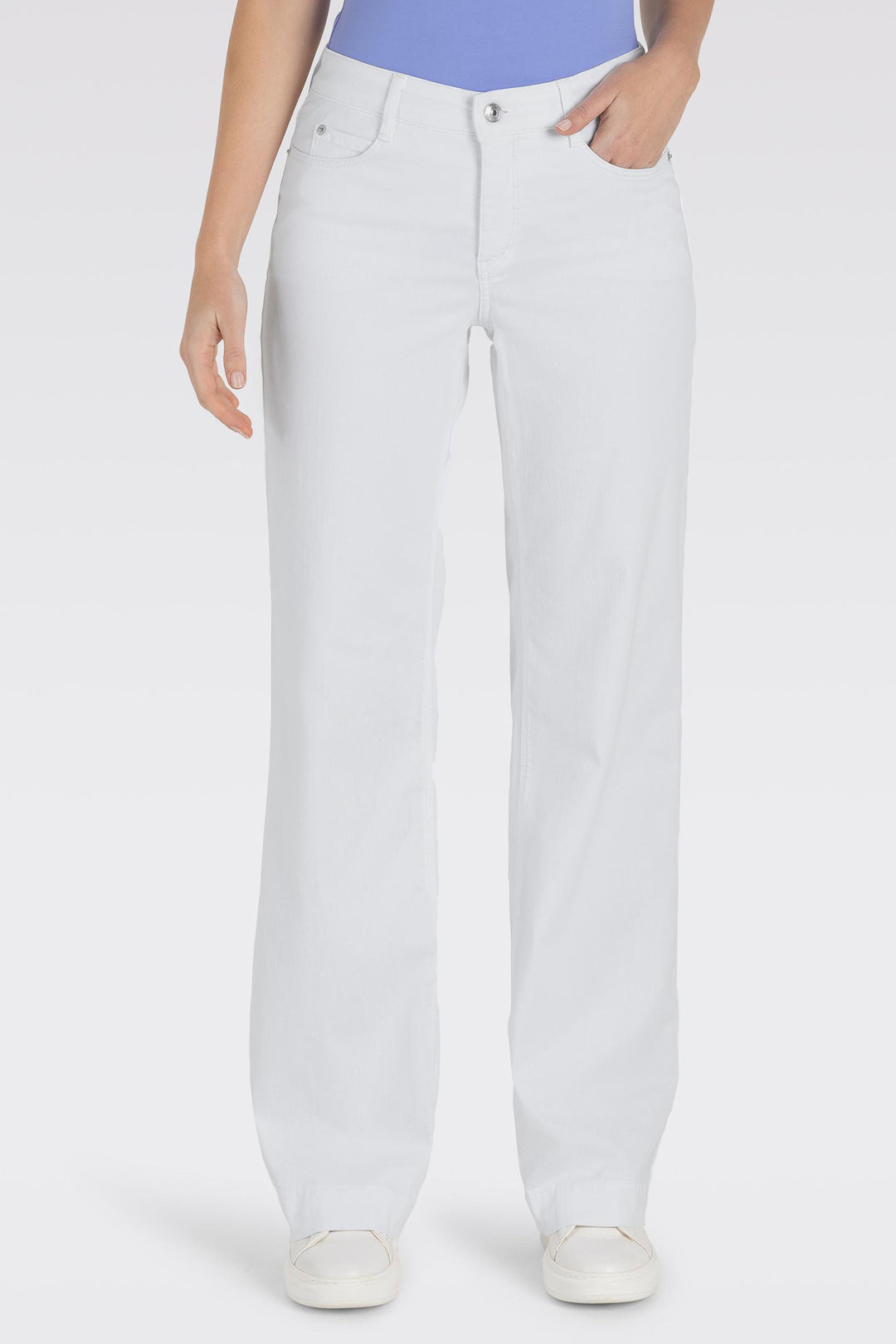 Mac 5441-90 0351L Dream Wide White Denim Light Denim Jeans D010