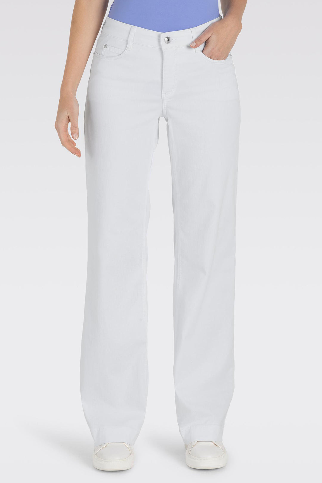 Mac 5441-90 0351L Dream Wide White Denim Light Denim Jeans D010